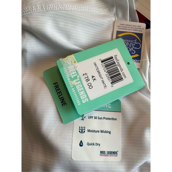 Reel Legends Womens 4X Permormance Vneck Top SHORTSLEEVE - Picture 7 of 7